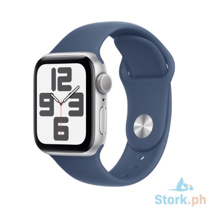 Picture of Apple Watch SE GPS 40mm Silver Aluminium Case with Denim Sport Band
