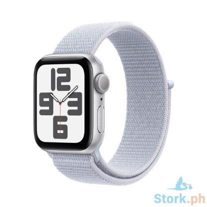 Picture of Apple Watch SE GPS 40mm Silver Aluminium Case with Blue Cloud Sport Loop