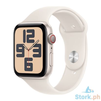 Picture of Apple Watch SE GPS + Cellular 44mm Starlight Aluminium Case with Starlight Sport Band