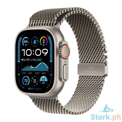 Picture of Apple Watch Ultra 2 GPS + Cellular 49mm Natural Titanium Case with Natural Titanium Milanese Loop - M