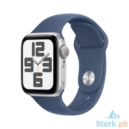 Picture of Apple Watch SE GPS + Cellular 40mm Silver Aluminium Case with Denim Sport Band