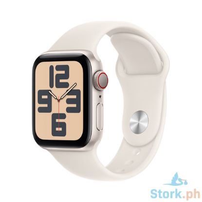 Picture of Apple Watch SE GPS + Cellular 40mm Starlight Aluminium Case with Starlight Sport Band - S/M