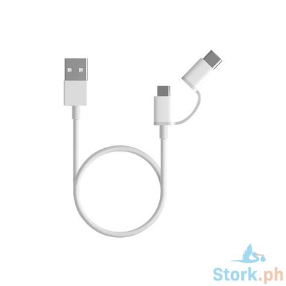 Picture of Xiaomi Mi 2 in 1 USB Cable Micro USB to Type C (100cm) White