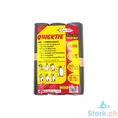 Picture of Quicktie Trash Bag Medium, Black