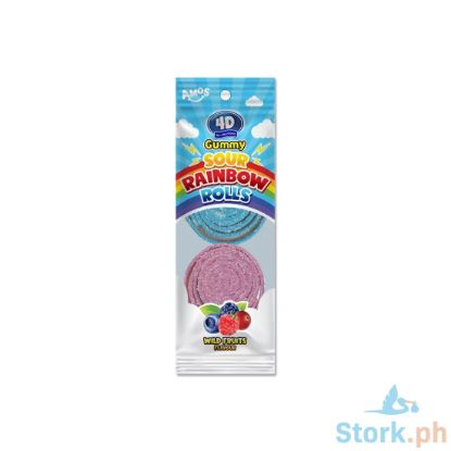 Picture of 4D Gummy Sour Rainbow Rolls 90G