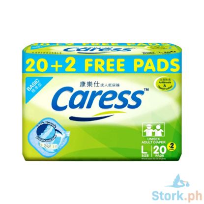 Picture of Caress Basic Adult Diaper Large 20 Plus 2s
