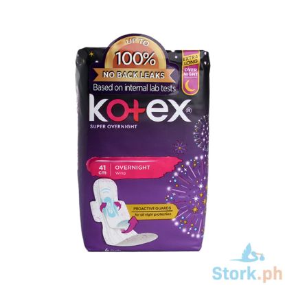 Picture of Kotex Super Overnight Feminine Pads 41cm 6s