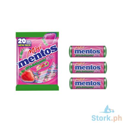 Picture of Mini Mentos Strawberry Mix 10G 20 Sachet