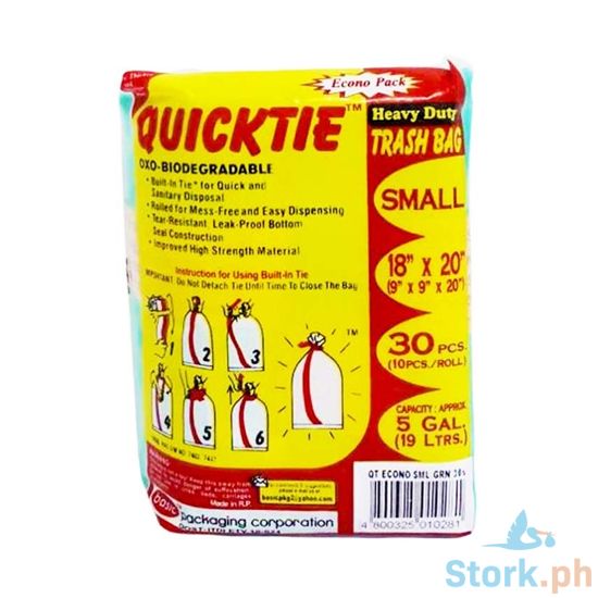 Picture of Quicktie Trash Bag Eco Small Green