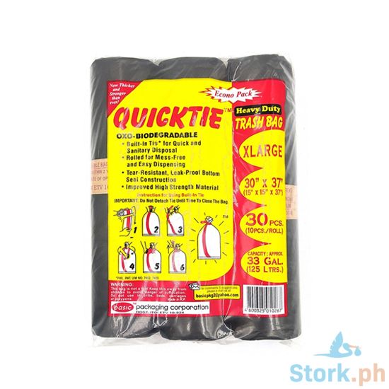 Picture of Quicktie Trash Bag XL, Black