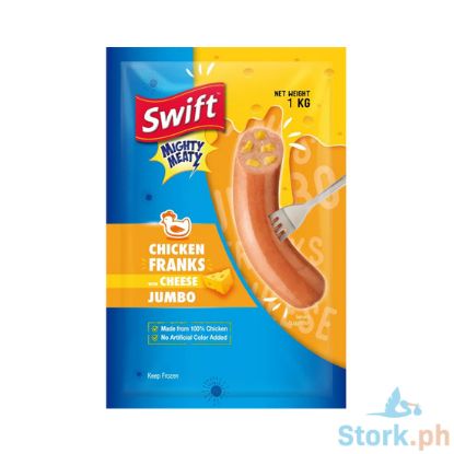 Picture of Swift Mighty Meaty Chicken Franks With Cheese Jumbo 1Kg
