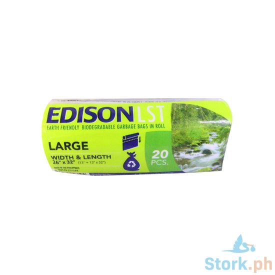 Picture of Edison LST Biodegradable Garbage Roll Bag Black XXL