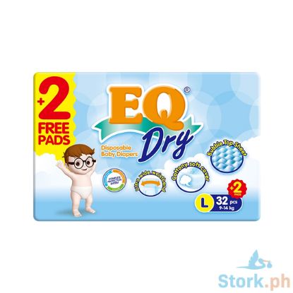 Picture of EQ Dry Diaper Large 32s