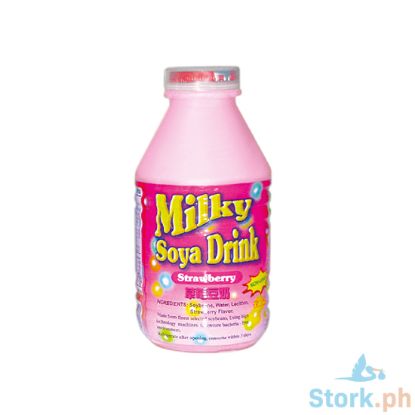 Picture of Fat & Thin Milky Soya Strawberry 350Ml