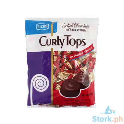 Picture of Ricoa Curly Tops Chocolate Candy 12s