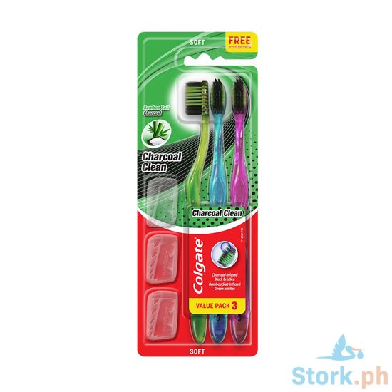 Picture of Colgate Charcoal Toothbrush Bamboo Charcoal 2 Plus 1