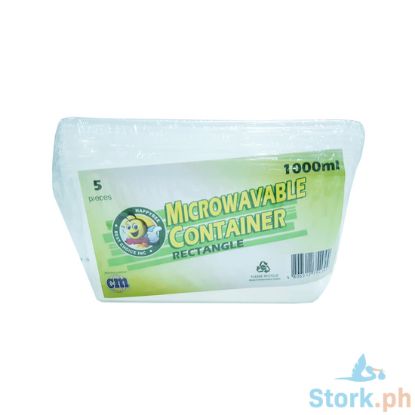Picture of Happybee Microwavable Container 1L Rectangular 5s