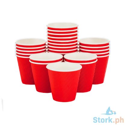 Picture of Precision Vp Paper Cups Dark Red 8oz 24s