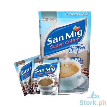 Picture of San Mig Super Coffee Sugar Free Original 3-in-1 Coffee Mix 10 Sachets x 7g