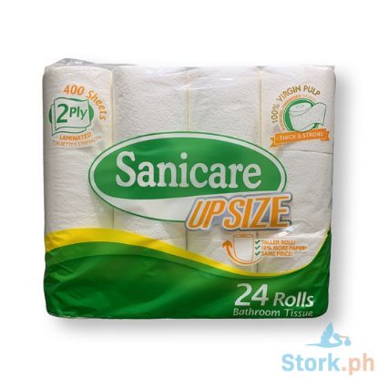 Picture of Sanicare Upsize Bathroom Tissue 2-Ply 400 Sheets 24 Rolls