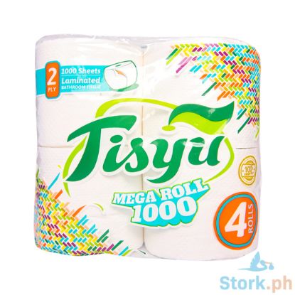 Picture of Tisyu Mega Roll Laminated Bathroom Tissue 2-Ply 1000 Sheets 4 Rolls