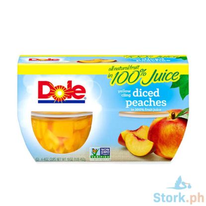 Picture of Dole Diced Peaches Light Syrup 4.4oz 4s