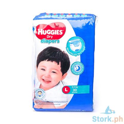 Picture of Huggies Dry Diapers Large 9-14kg 30 Pieces
