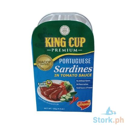 Picture of King Cup Portuguese Sardines Tomato Sauce Easy Open Can 125g