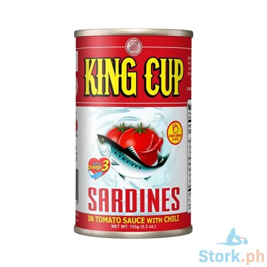 Picture of King Cup Sardines Tomato Sauce with Chili Easy Open Can 155g