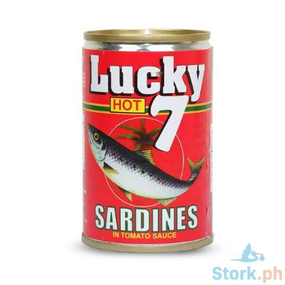 Picture of Lucky 7 Hot Sardines in Tomato Sauce 155g