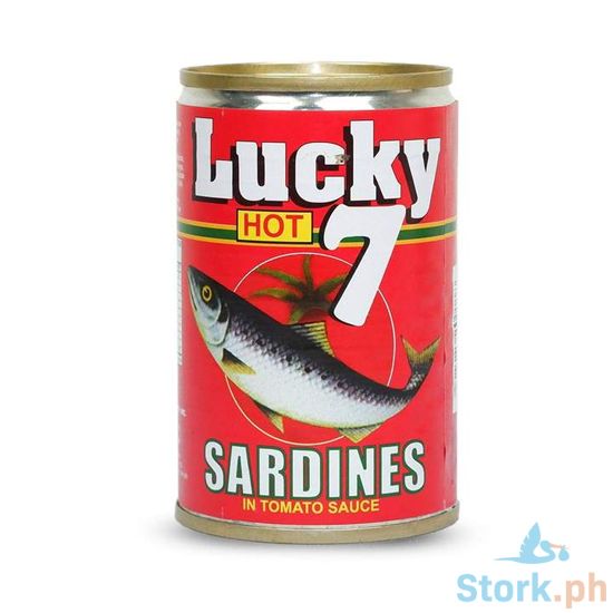 Picture of Lucky 7 Hot Sardines in Tomato Sauce 155g