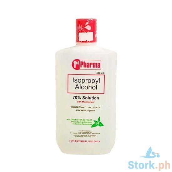 Picture of 1st Pharma Isopropyl Alcohol 70% Solution with Moisturizer with Green Tea Extract 500ml