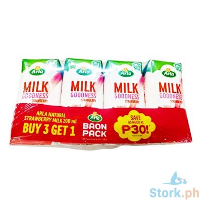 Picture of Arla Milk Goodness Strawberry 200ml 3+1s