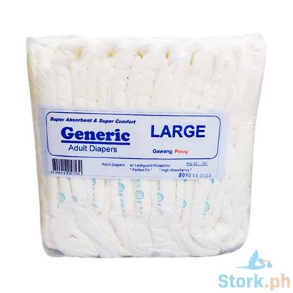 Picture of Generic Adult Diapers Large 42"-55" 10 Pieces