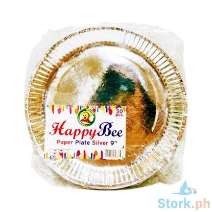 Picture of HappyBee Paper Plate Silver 9" 50 Pieces