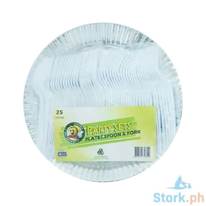 Picture of HappyBee Party Sets Plates, Spoon & Fork 25 Pieces