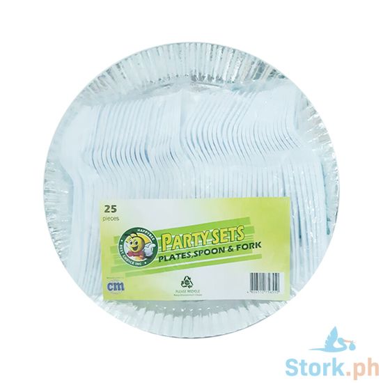 Picture of HappyBee Party Sets Plates, Spoon & Fork 25 Pieces