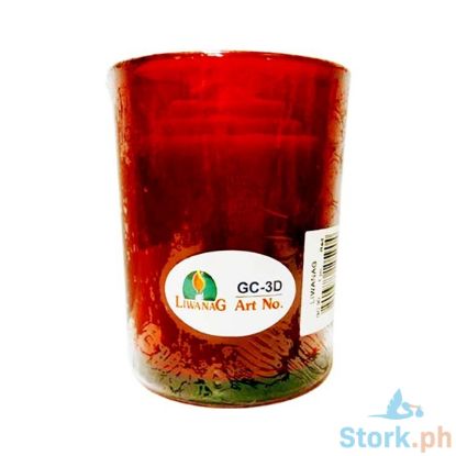 Picture of Liwanag Glass Candle 3D Plain Red