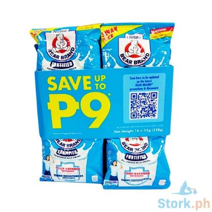 Picture of Nestlé Bear Brand Fortified Powdered Milk Drink (16 Packs x 33g) 528g
