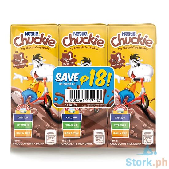 Picture of Nestlé Chuckie My Chocolately Buddy Chocolate Milk Drink (6 Packs x 180ml)