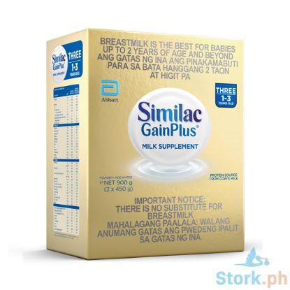 Picture of Similac GainPlus Milk Supplement Three 1-3 Years Old (2 Packs x 450g) 900g