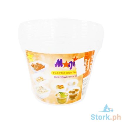 Picture of Magic Plastic Container Round Tub & Lid 500mL 5 Pieces