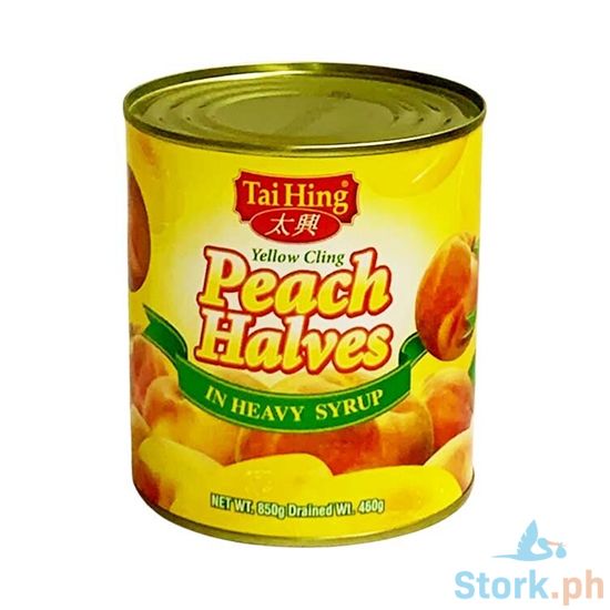 Picture of Tai Hing Yellow Cling Peach Halves in Heavy Syrup 850g