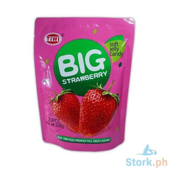 Picture of Tiwi Big Strawberry Soft Jelly Candy 20 Pieces 208g
