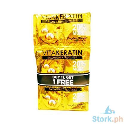 Picture of VitaKeratin Salon Daily Treatment Brazilian Straight (11+1 Packs x 24mL)