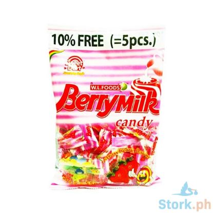 Picture of W.L. Foods Sweet Dart Berry Milk Candy Strawberry Flavor 55 Pieces 220g