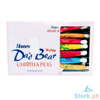 Picture of Welup Dad Bear Umbrella Picks 50 Pieces