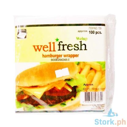 Picture of Welup Well Fresh Hamburger Wrapper Biodegradable Approx. 100 Pieces
