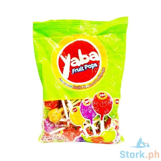Picture of Yaba Fruit Pops Assorted Fruit Flavored Lollipops 35 Pieces 217g